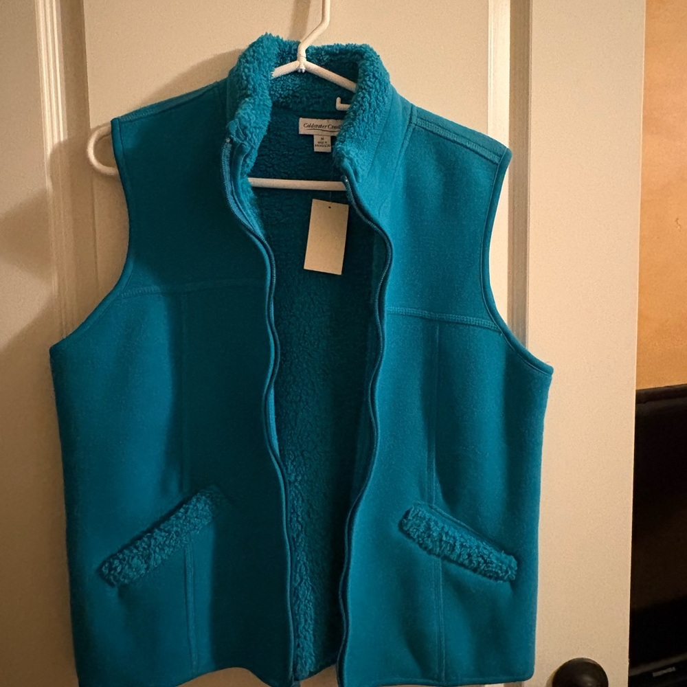 Teal Fleece Vest